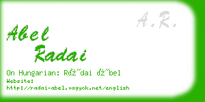 abel radai business card